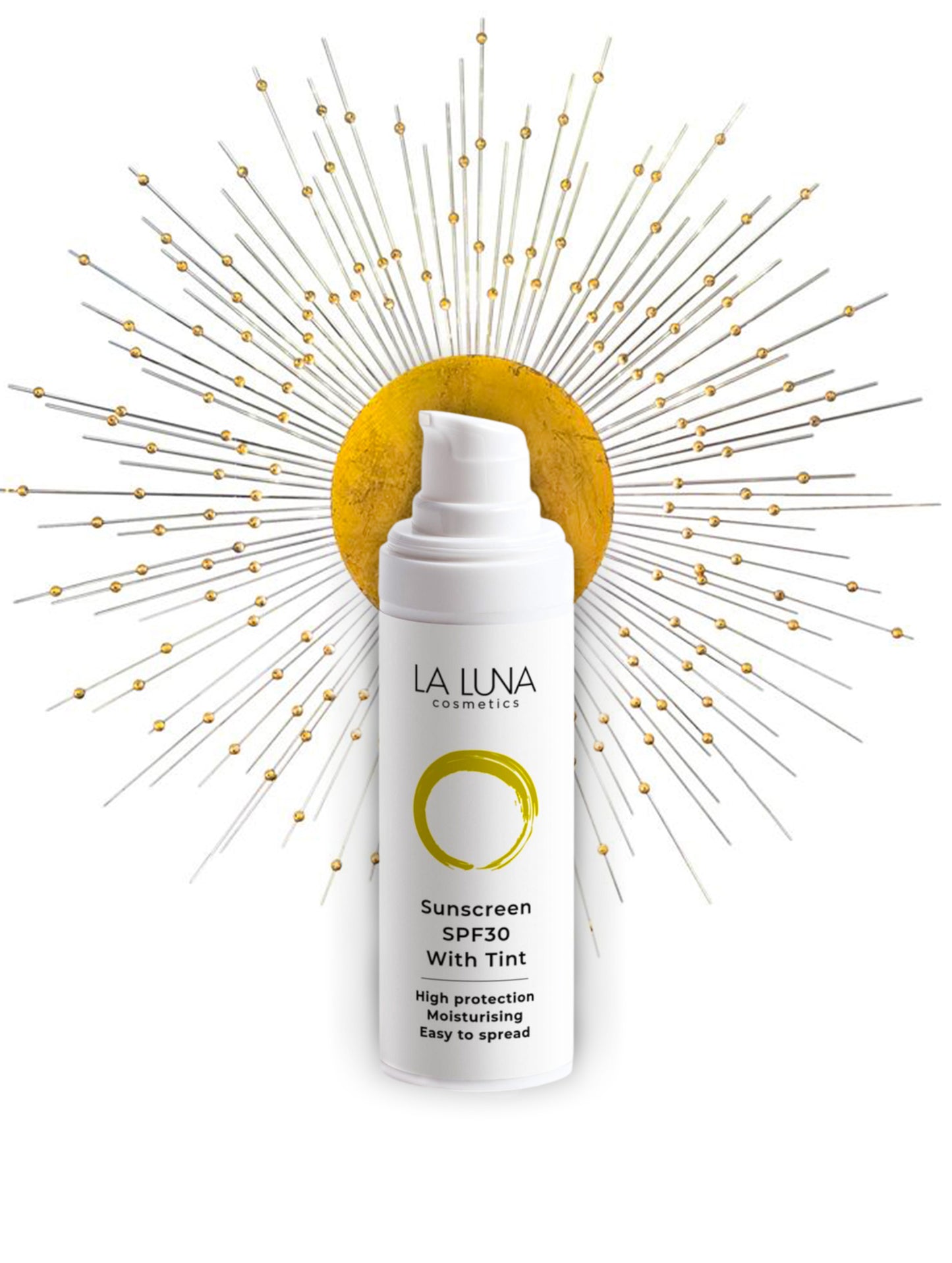 La Luna Tinted Mineral Sunscreen SPF30 – High Protection, Hydrating, Non-Greasy, No White Cast