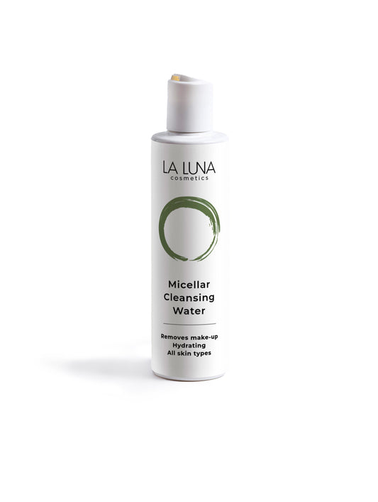 La Luna Micellar Cleansing Water – Hydrating, Gentle Face Cleanser with Hyaluronic Acid, Aloe Juice, Chamomile & Linden Flower Extracts for All Skin Types.

