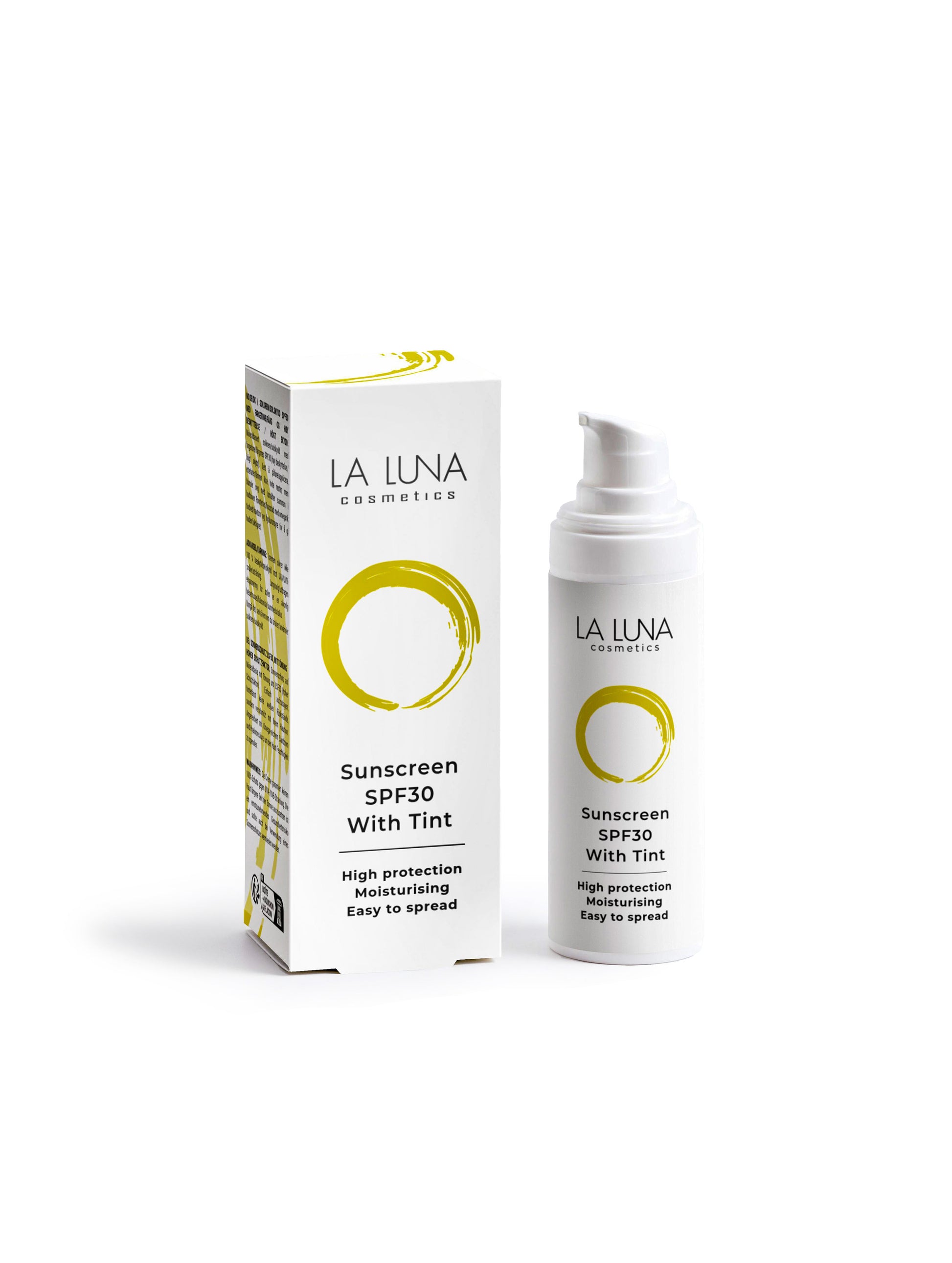La Luna Tinted Mineral Sunscreen SPF30 – High Protection, Hydrating, Non-Greasy, No White Cast  
