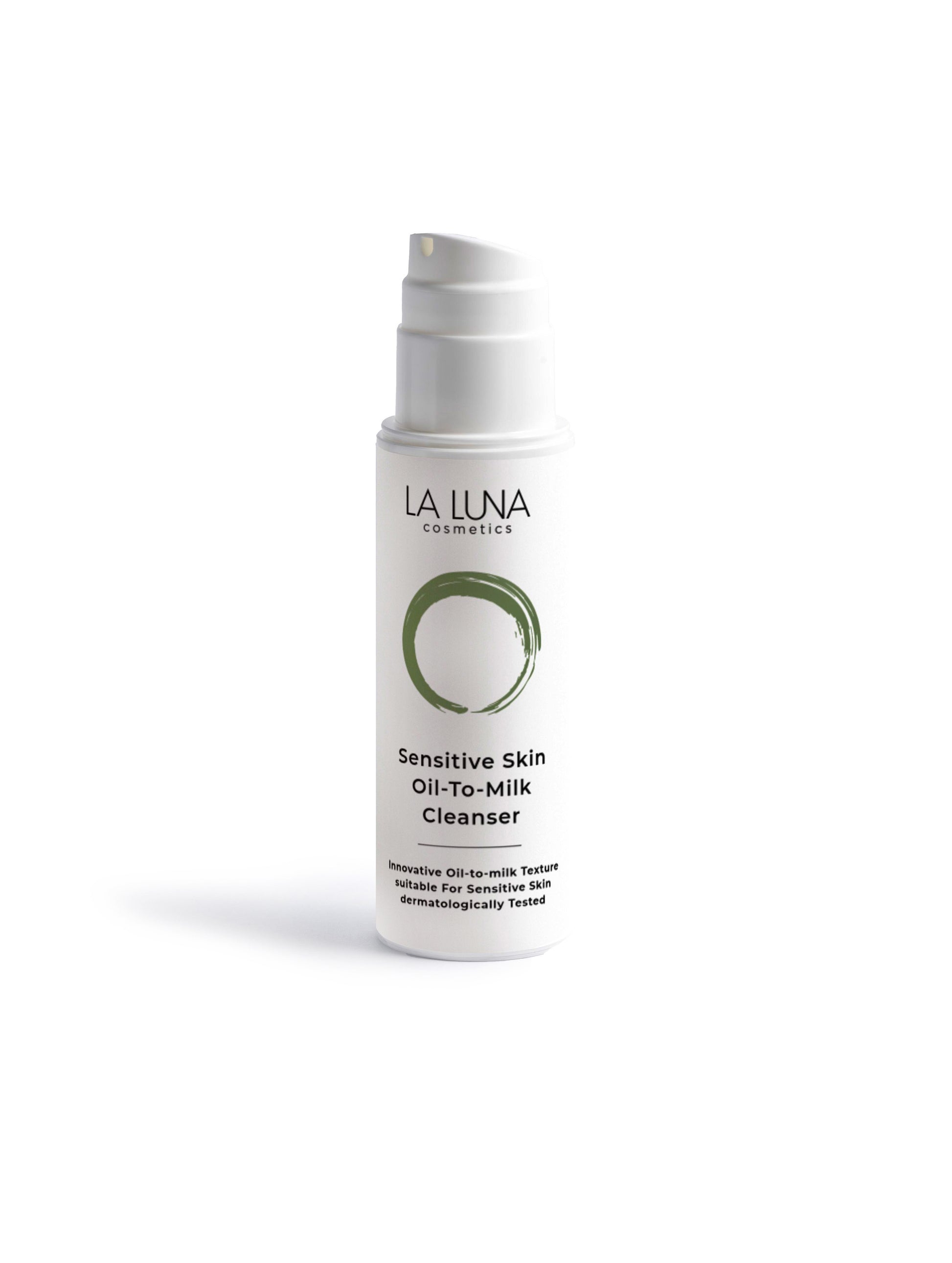 La Luna Sensitive Skin Oil-To-Milk Cleanser – Gentle 2-in-1 Face Cleanser with Sunflower Oil, Chamomile & Sea Buckthorn for Sensitive Skin.
