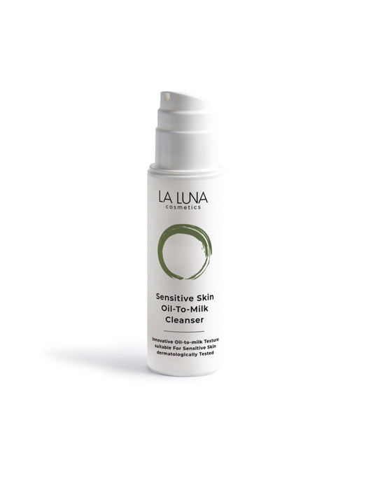 La Luna Sensitive Skin Oil-To-Milk Cleanser – Gentle 2-in-1 Face Cleanser with Sunflower Oil, Chamomile & Sea Buckthorn for Sensitive Skin.
