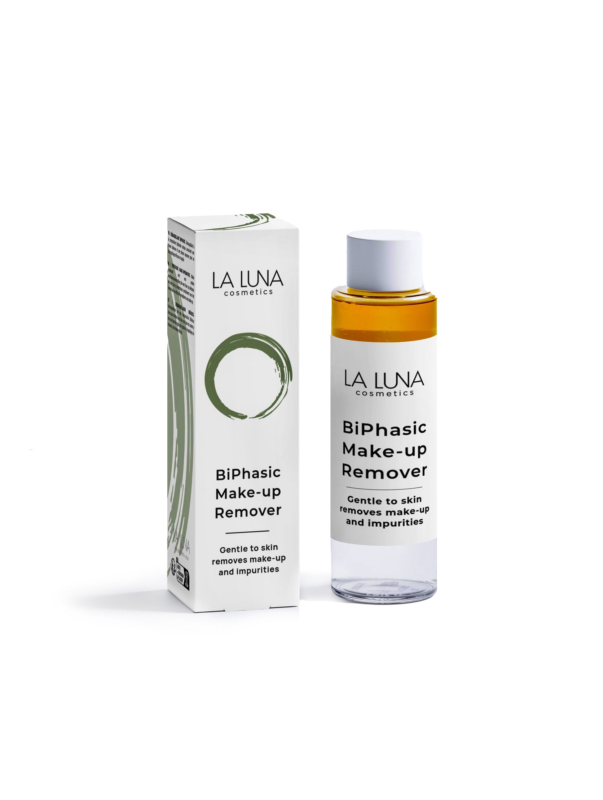 La Luna BiPhasic Make-up Remover – Gentle, Fragrance-Free Two-Phase Cleanser with Aloe Juice, Chamomile, Sea-Buckthorn & Raspberry Extracts for All Skin Types.
