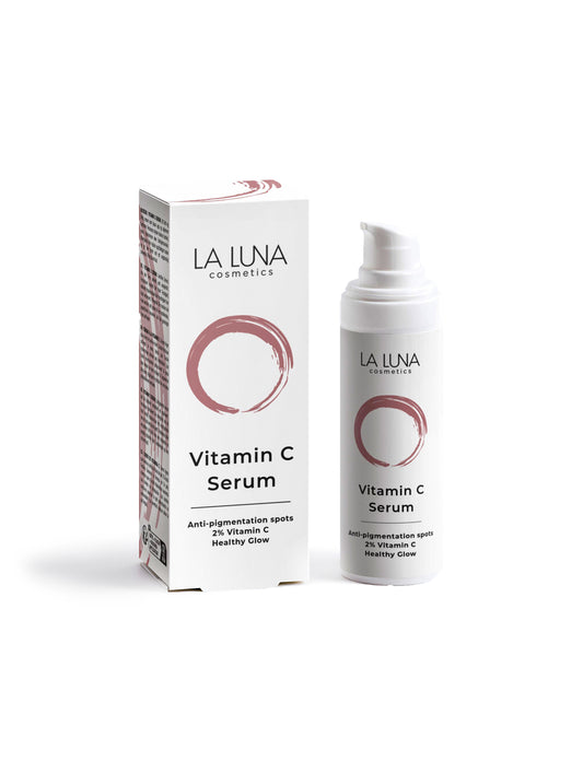 La Luna Vitamin C Serum – Brightening & Hydrating Face Serum with 2% Vitamin C, Ferulic Acid & Hyaluronic Acid for Radiant, Youthful Skin.
