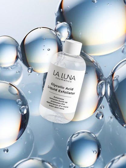 La Luna Glycolic Acid Liquid Exfoliator – Gentle 3.5% AHA Exfoliant for Smoother, Brighter Skin | Infused with Cranberry & Lingonberry Extracts.

