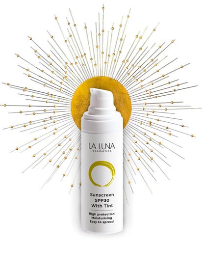 La Luna Tinted Mineral Sunscreen SPF30 – High Protection, Hydrating, Non-Greasy, No White Cast  
