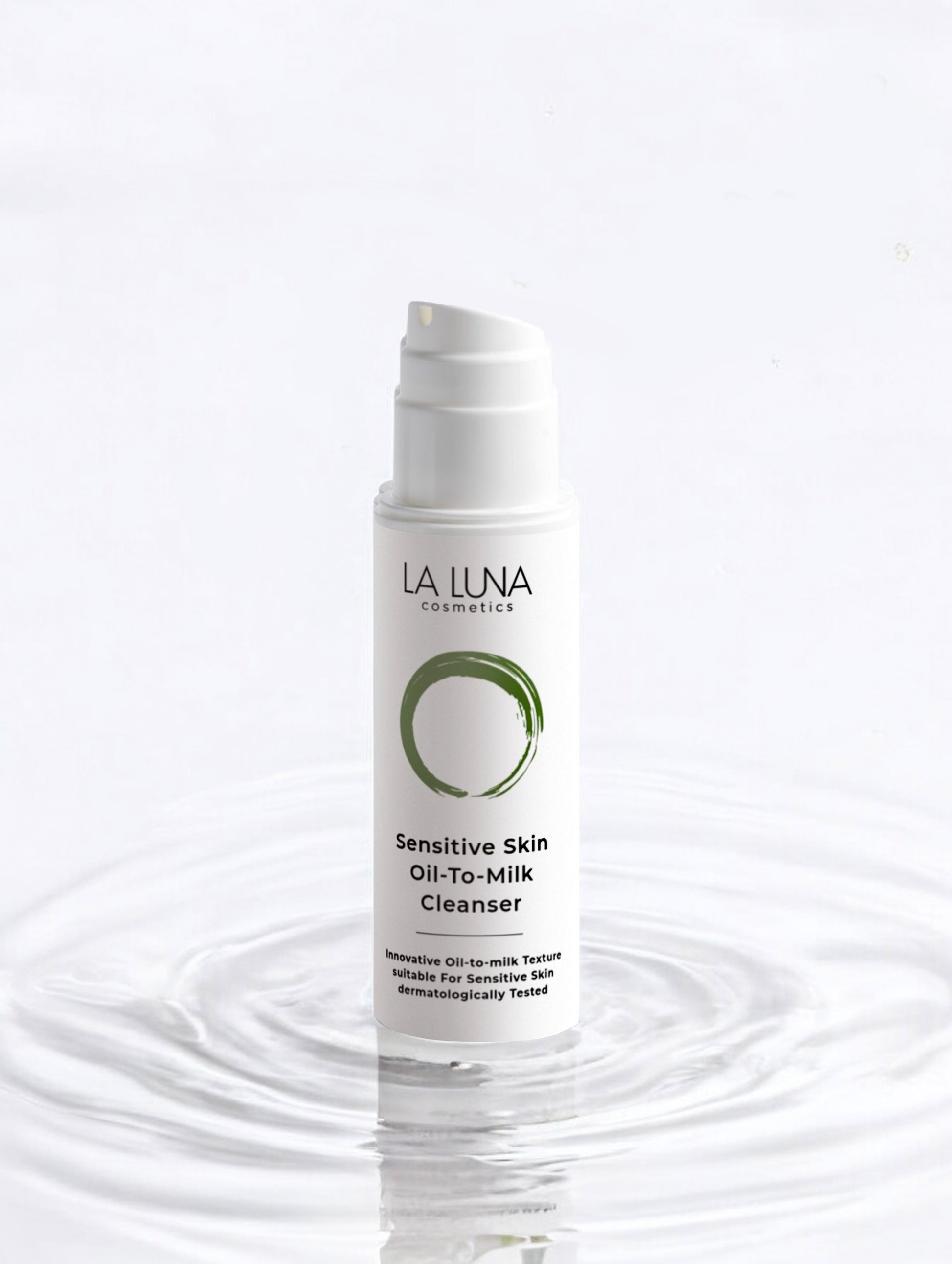 La Luna Sensitive Skin Oil-To-Milk Cleanser – Gentle 2-in-1 Face Cleanser with Sunflower Oil, Chamomile & Sea Buckthorn for Sensitive Skin.
