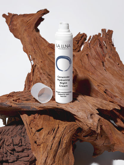 La Luna Ceramide Hydrating Night Cream – Deeply Moisturizing, Anti-Aging, Supports Skin Barrier, Promotes Overnight Skin Renewal, Infused with Ceramides, Aloe Juice, Jojoba Oil, Shea Butter, and Hyaluronic Acid for Soft, Radiant, and Healthy-Looking Skin.
